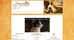 Desktop Screenshot of pawprintsrescue.org