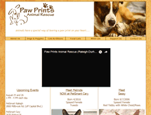 Tablet Screenshot of pawprintsrescue.org